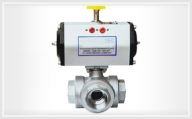 气动三通内螺纹球阀